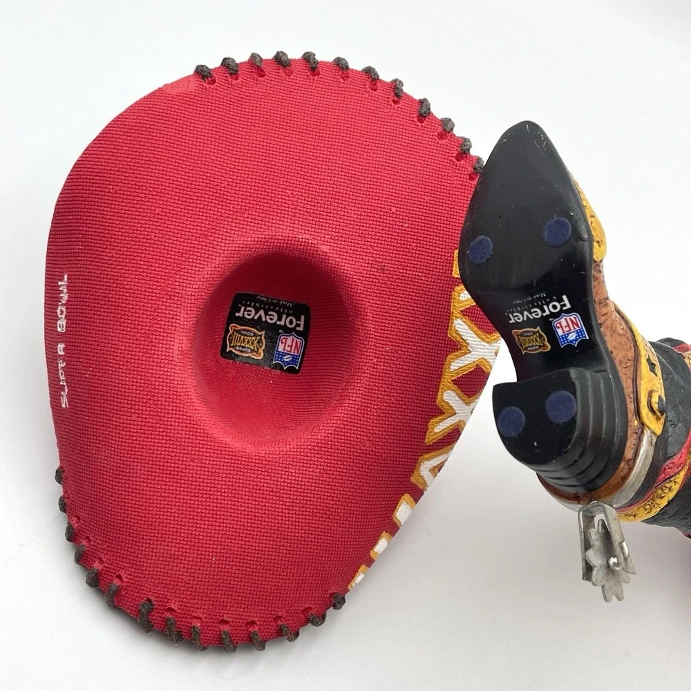 2004 Super Bowl XXXVIII Houston Patriots Panthers Hat Boot Figure Magnet Set NFL